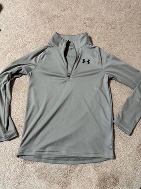 Under Armour Light Gray 1/4 Zip Performance Pullover